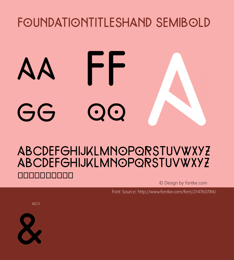 FoundationTitlesHand-SemiBold Version 0.82图片样张