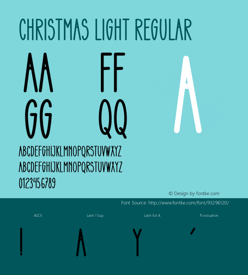 Christmas Light Version 1.001;Fontself Maker 3.5.2 Font Sample