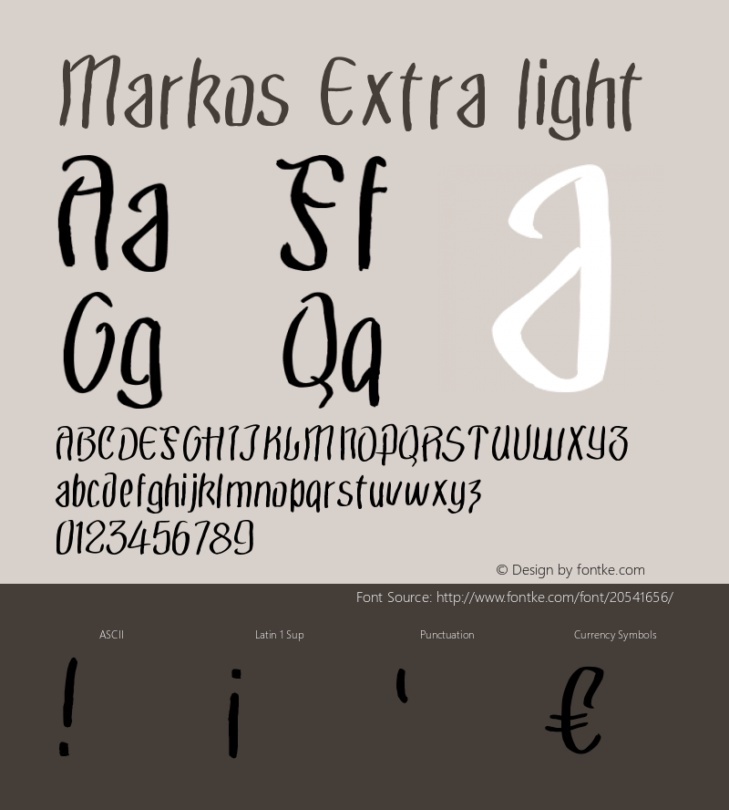 Markos-ExtraLight Version 1.000;PS 001.001;hotconv 1.0.56 Font Sample