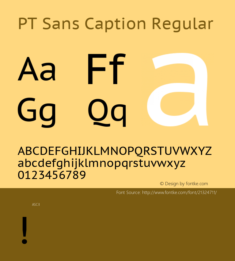 PT Sans Caption Regular  Font Sample