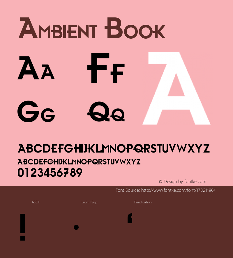 Ambient Book Version 001.000 Font Sample