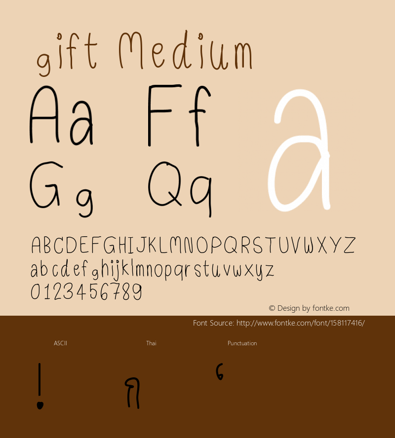gift Version 001.000 Font Sample