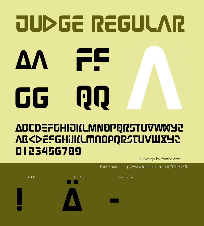 Judge Regular 1 Font Sample