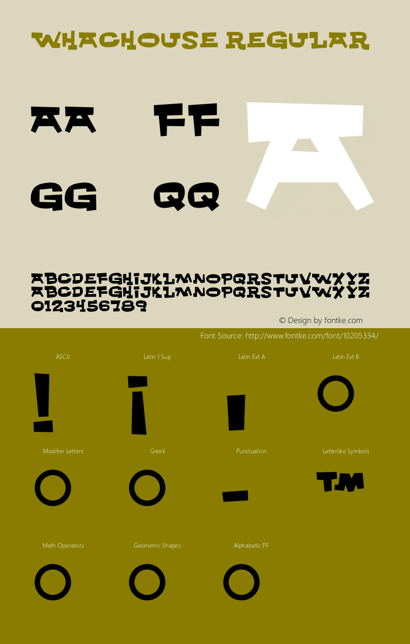 Whachouse Regular 001.000 Font Sample