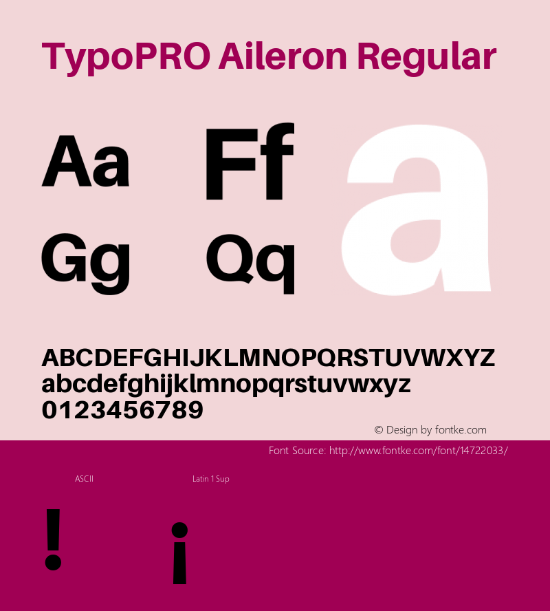 TypoPRO Aileron Regular Version 1.000;PS 001.000;hotconv 1.0.70;makeotf.lib2.5.58329 Font Sample