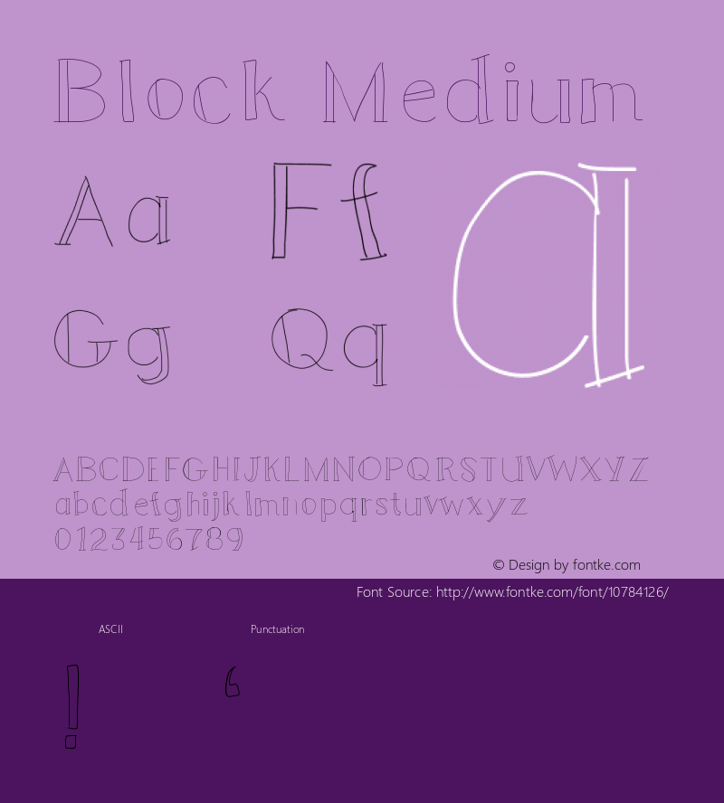 Block Medium Version 001.000 Font Sample