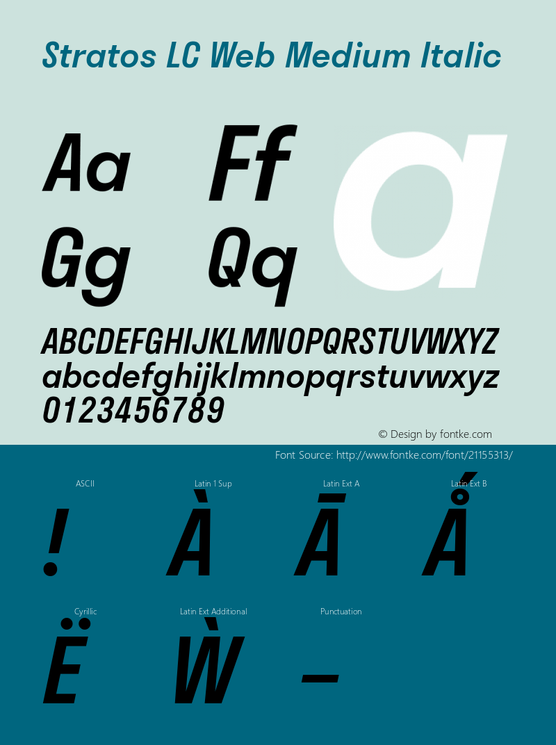 StratosLCWebMedium Version 1.0 Font Sample