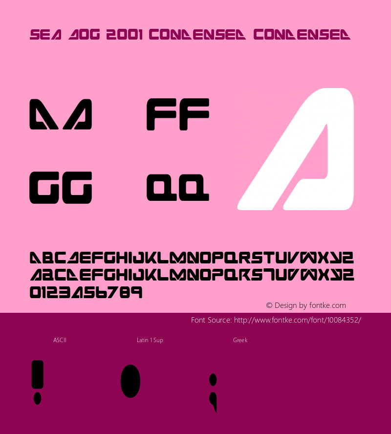 Sea Dog 2001 Condensed Condensed 002.000 Font Sample