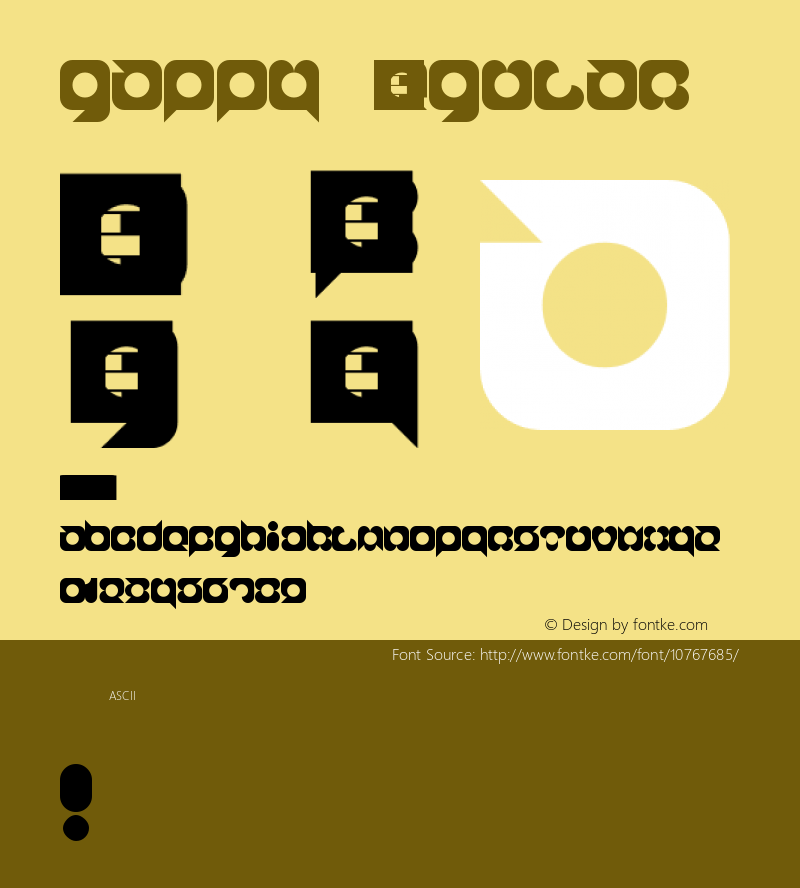 gappy Regular Version 1.0 Font Sample