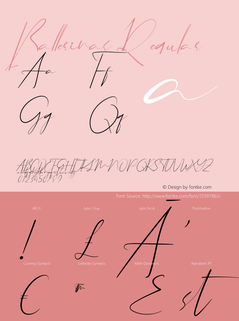 Ballerinas Version 1.002;Fontself Maker 3.5.1 Font Sample