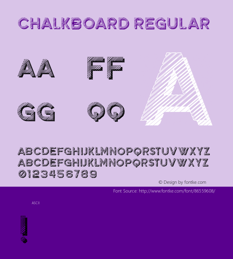 Chalkboard Regular Version 1.000 Font Sample