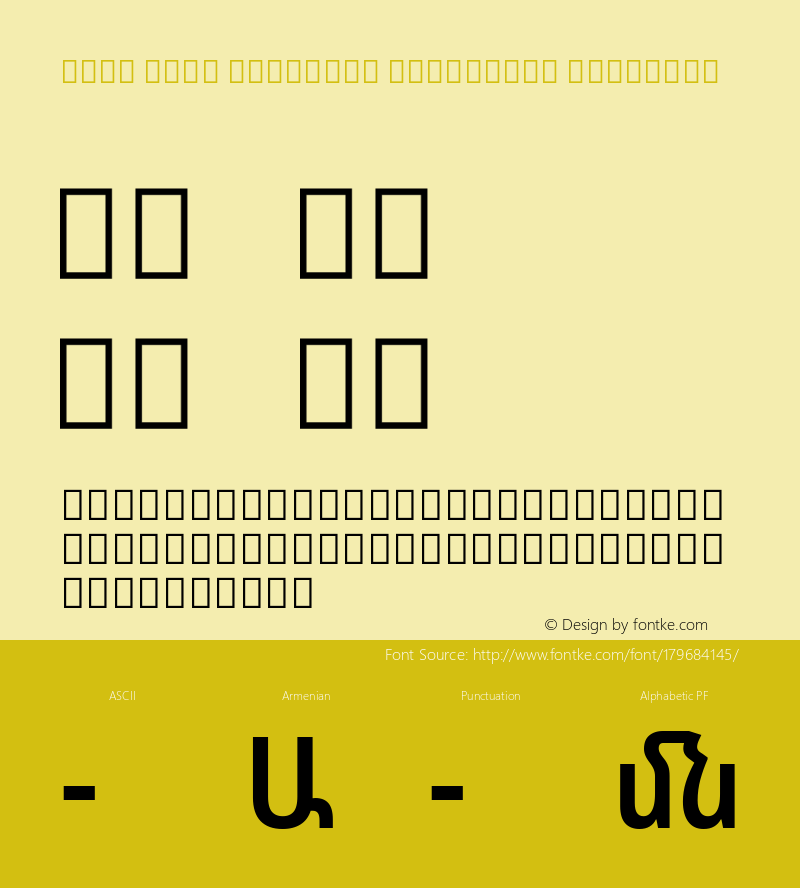 Noto Sans Armenian Condensed SemiBold Version 2.040; ttfautohint (v1.8.2)图片样张