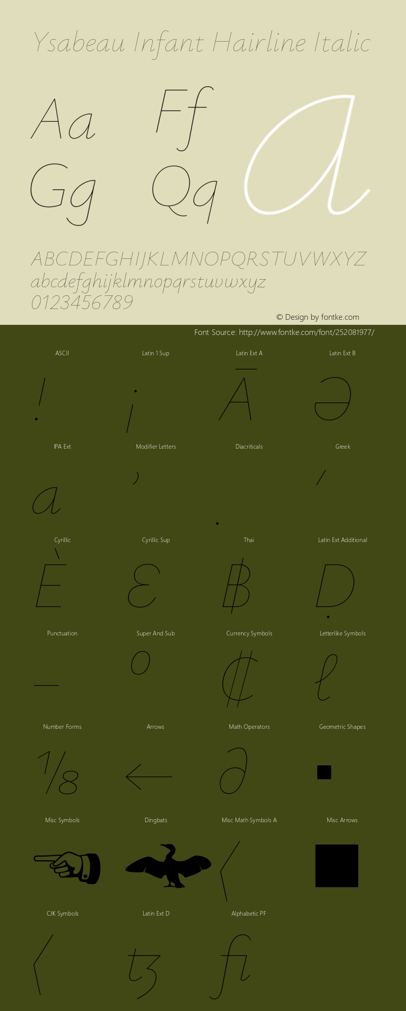 Ysabeau Infant Hairline Italic Version 2.002;Glyphs 3.2 (3227)图片样张