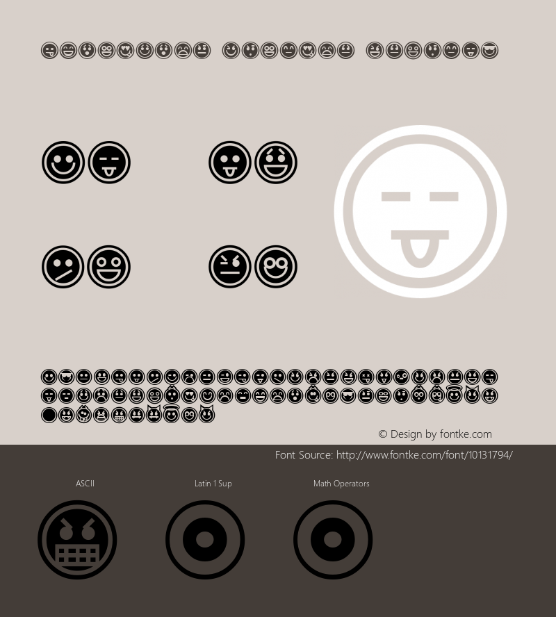 Emoticons Outline Regular 1.0 Font Sample