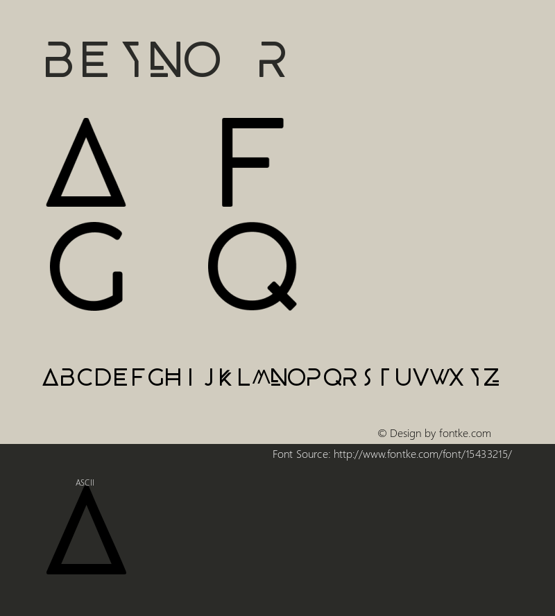 BEYNO Regular Version 1.0 Font Sample