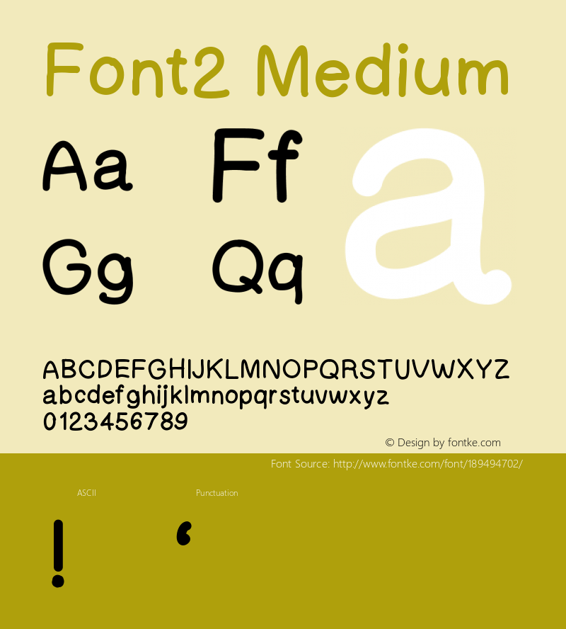 Font2 Version 001.000图片样张