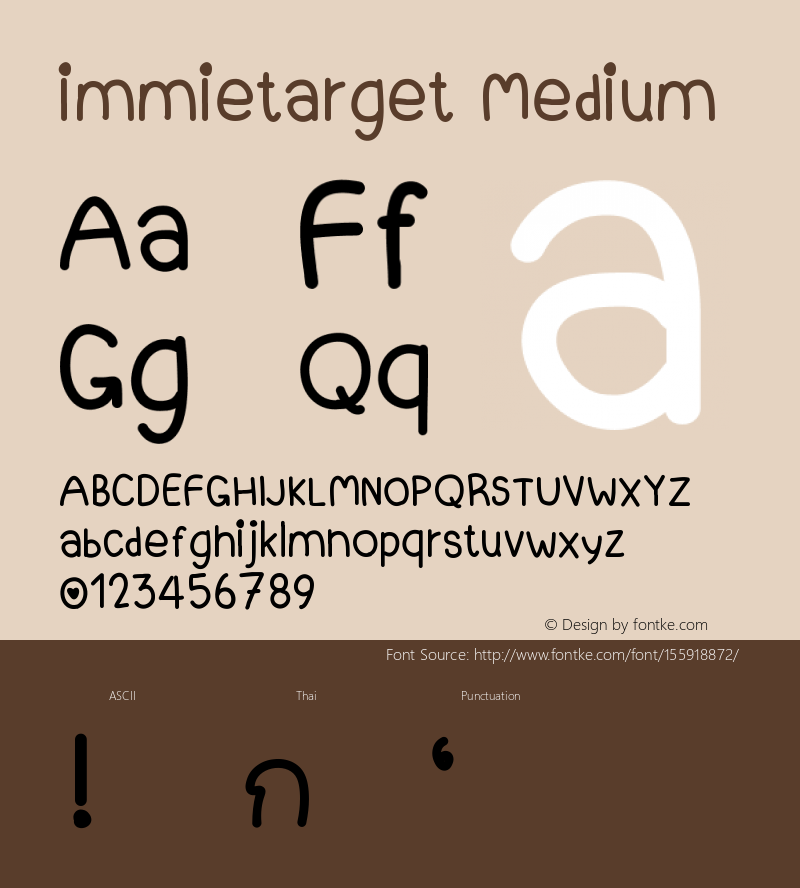 immietarget Version 001.000 Font Sample