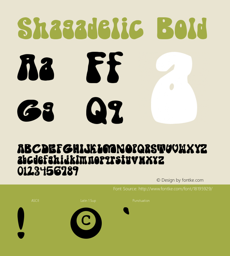 Shagadelic Bold 1.02 Font Sample