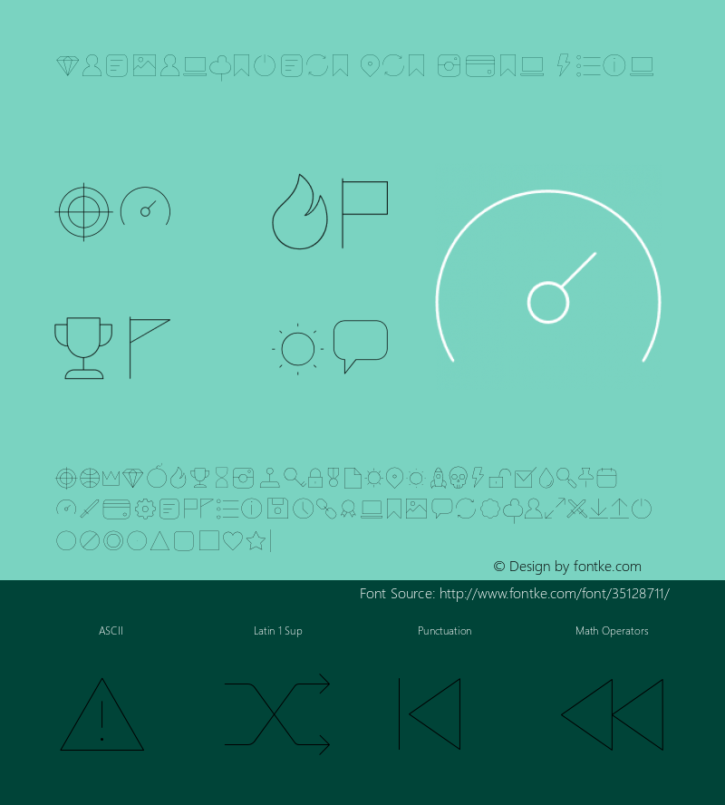 Duepuntozero Pro Icon Thin Version 1.000;hotconv 1.0.109;makeotfexe 2.5.65596 Font Sample