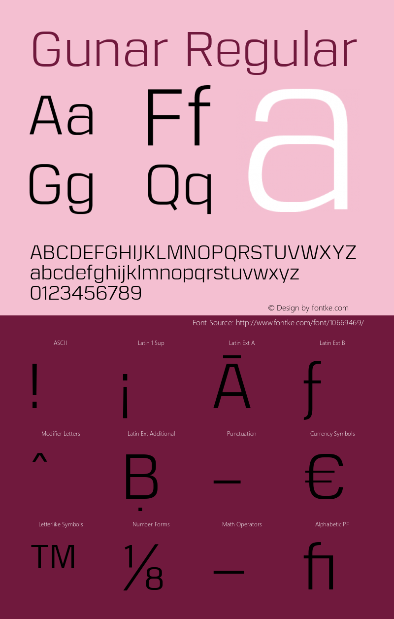 Gunar Regular Version 1.000;PS 001.000;hotconv 1.0.70;makeotf.lib2.5.58329;com.myfonts.easy.northernblock.gunar.regular.wfkit2.version.43s6 Font Sample