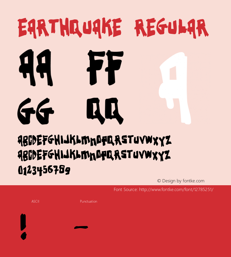 Earthquake Regular 2 Font Sample