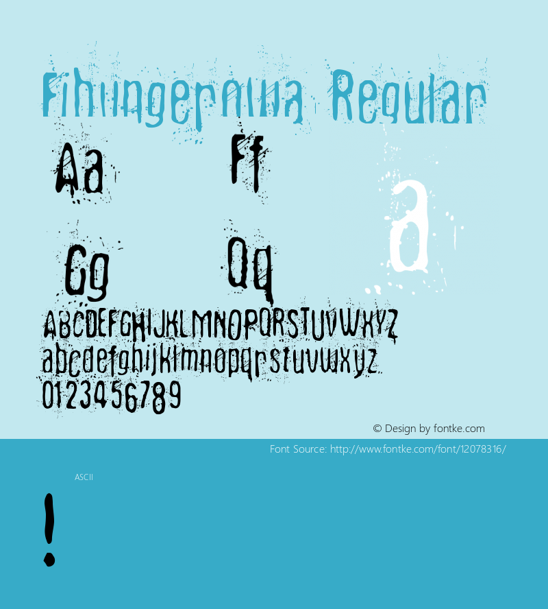 Fibyngerowa Regular Version 001.001 Font Sample