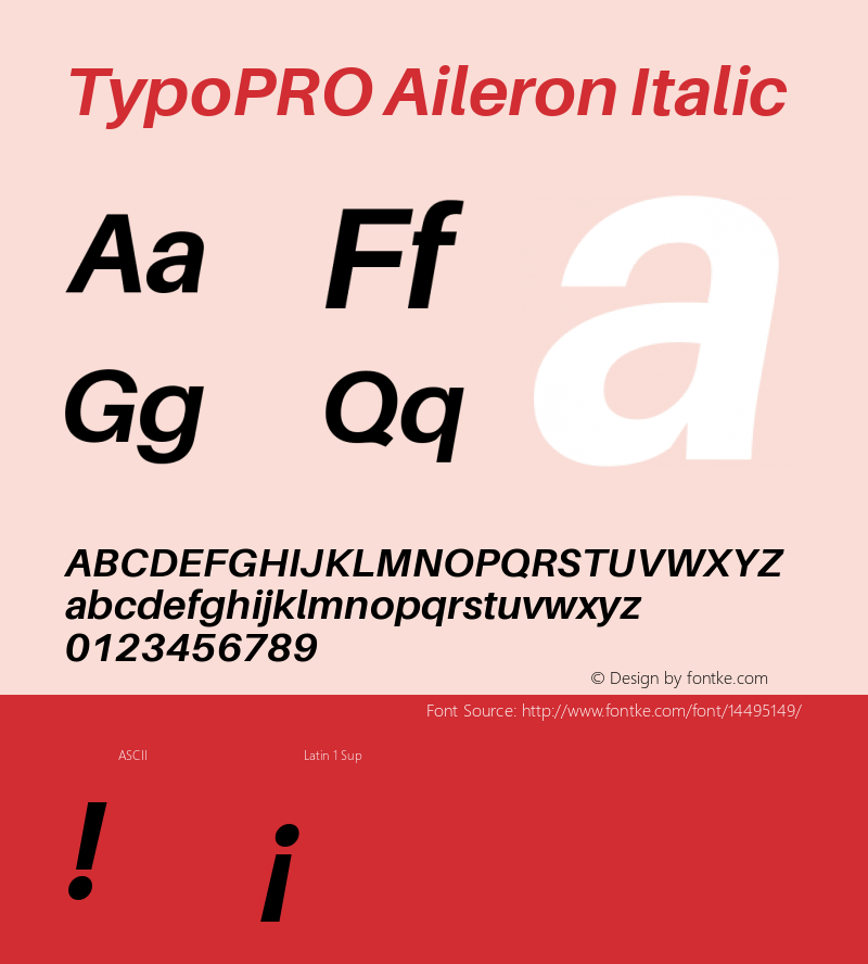 TypoPRO Aileron Italic Version 1.000;PS 001.000;hotconv 1.0.70;makeotf.lib2.5.58329 Font Sample