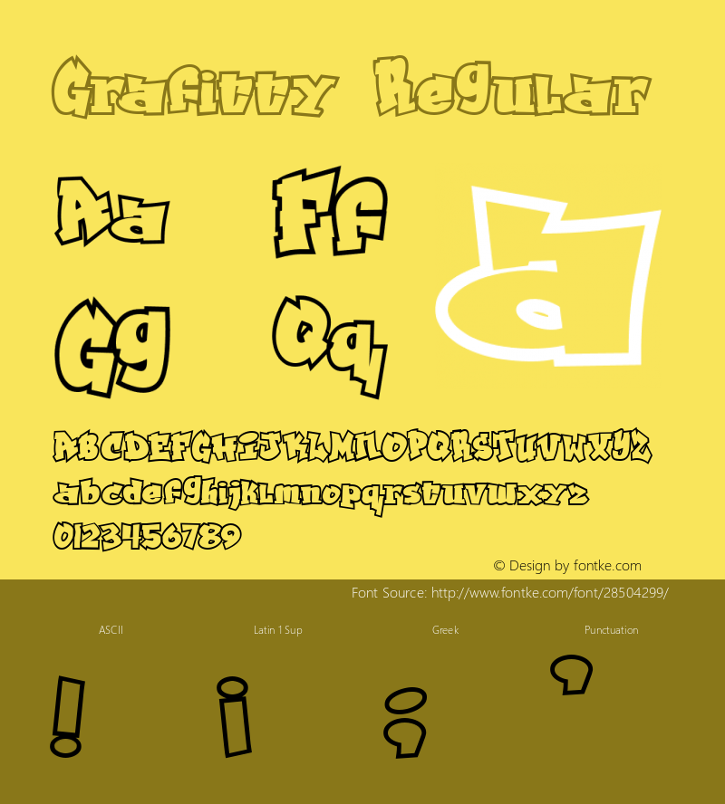 Grafitty Version 1.00;October 24, 2018;FontCreator 11.0.0.2408 32-bit Font Sample