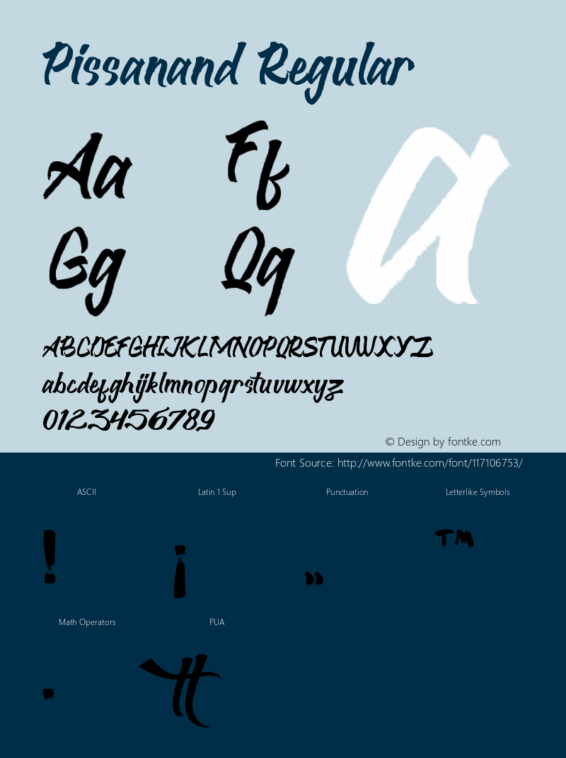 Pissanand Version 1.00;February 22, 2021;FontCreator 12.0.0.2565 64-bit Font Sample