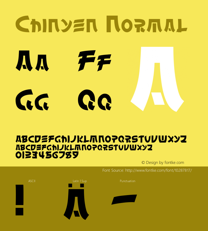 Chinyen Normal Unknown Font Sample