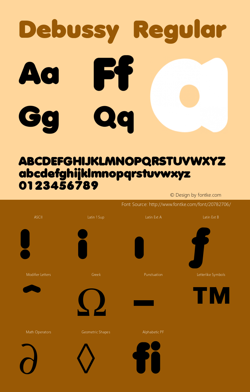 Debussy 001.045 Font Sample