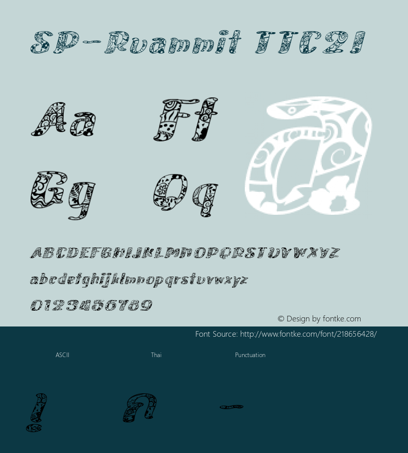 SP-Ruammit TTC2I Version 2.000;December 8, 2021;FontCreator 14.0.0.2793 64-bit图片样张