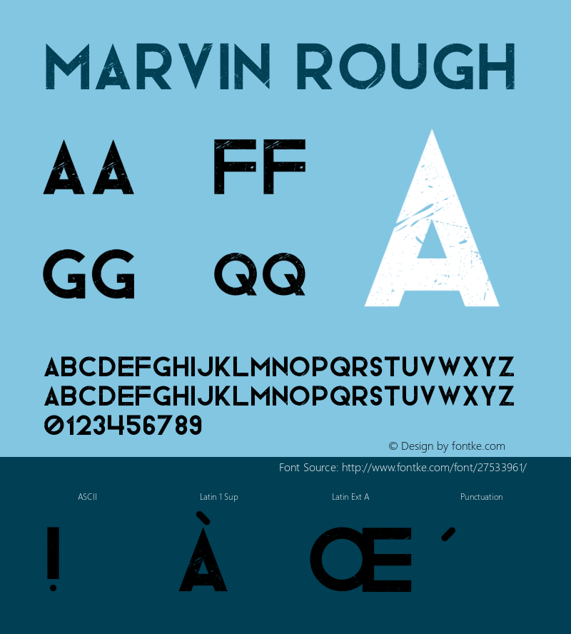 Marvin Rough Version 1.002;Fontself Maker 3.0.0-3 Font Sample