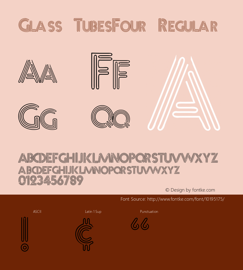 Glass TubesFour Regular 001.000 Font Sample