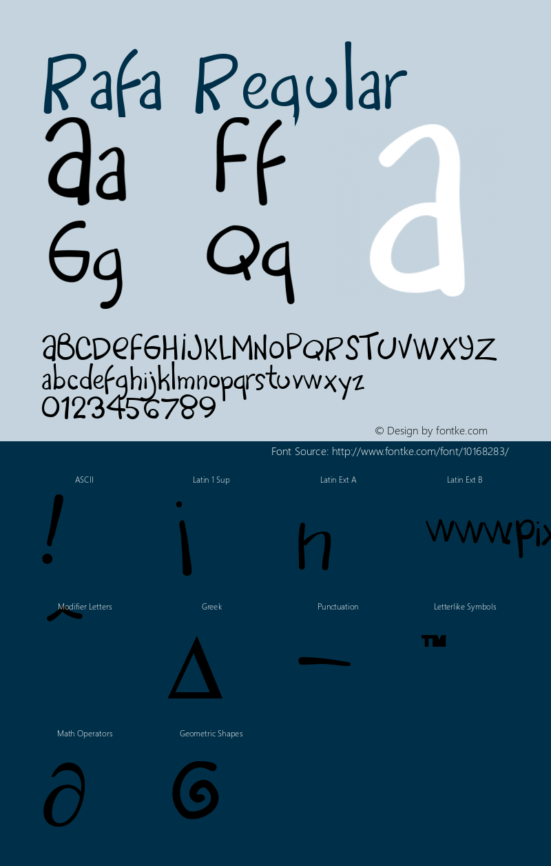 Rafa Regular v. 2.00  dec-2001 Font Sample