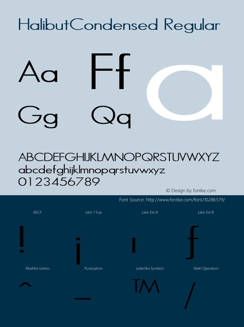 HalibutCondensed Regular The WSI-Fonts Professional Collection Font Sample