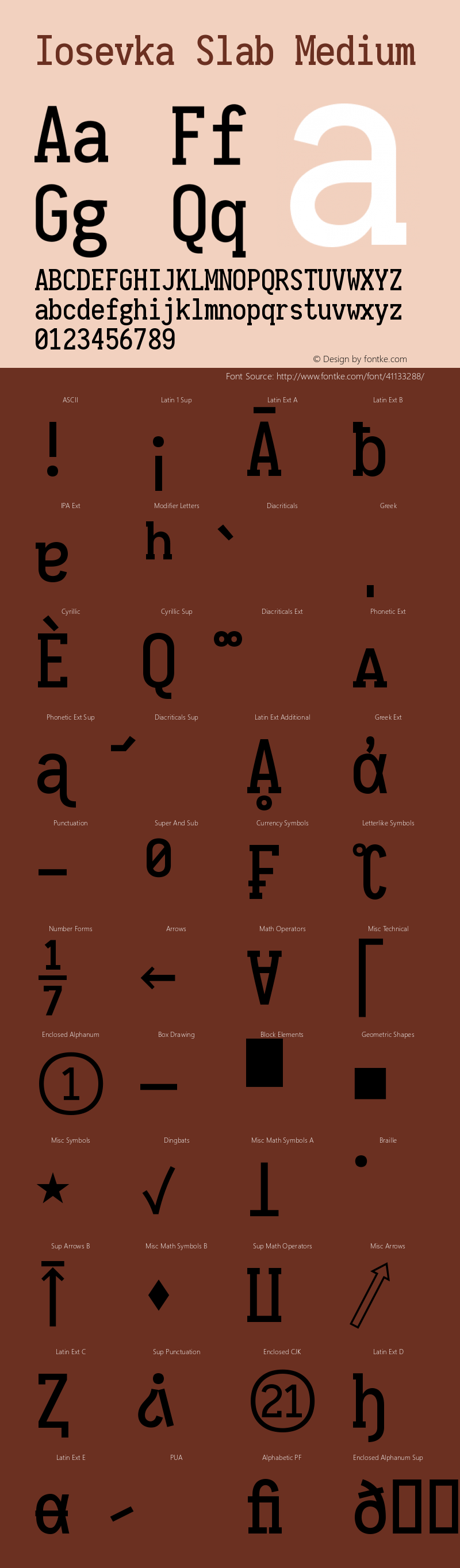 Iosevka Slab Medium 2.3.1 Font Sample