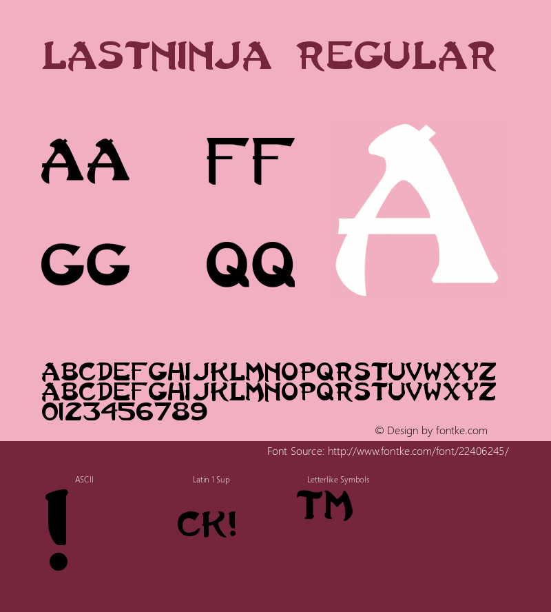 LastNinja 001.000 Font Sample