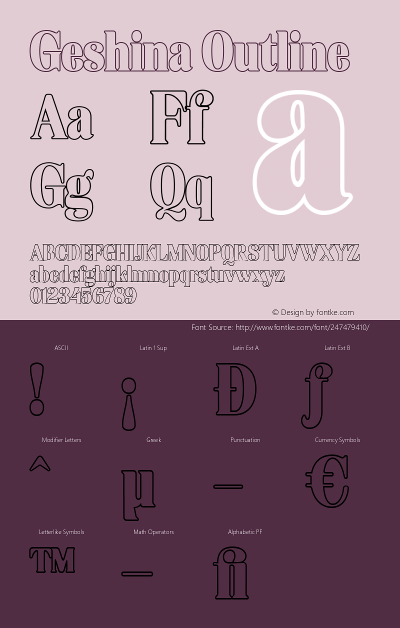 Geshina Outline Version 1.000图片样张