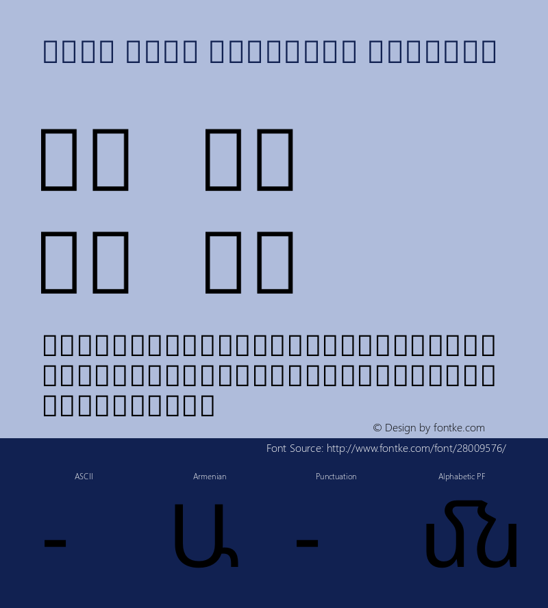 Noto Sans Armenian Regular Version 2.040 Font Sample