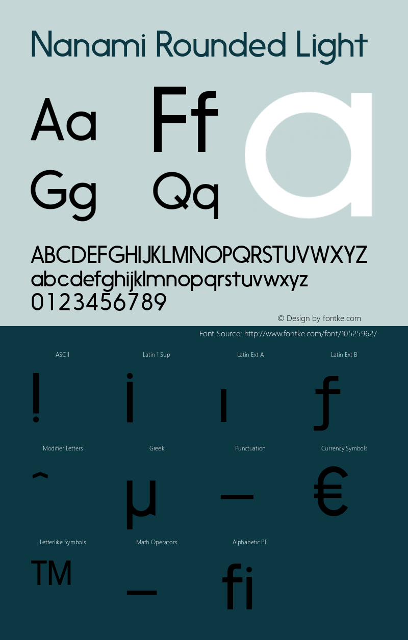 Nanami Rounded Light Version 1.003;com.myfonts.thinkdust.nanami.light.wfkit2.41x1 Font Sample