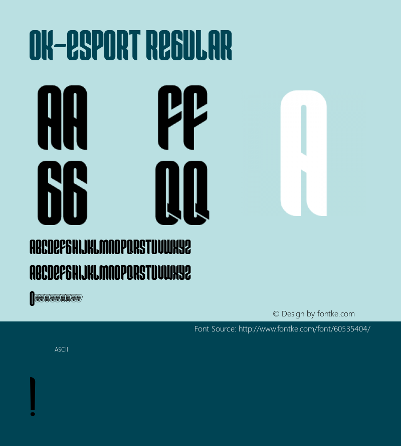 Ok-Esport Bold Version 1.000 Font Sample