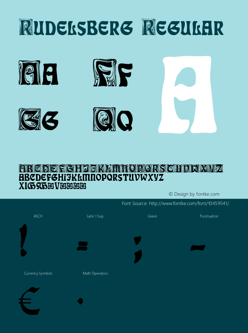 Rudelsberg Regular Version 1.0; 2002; initial release Font Sample