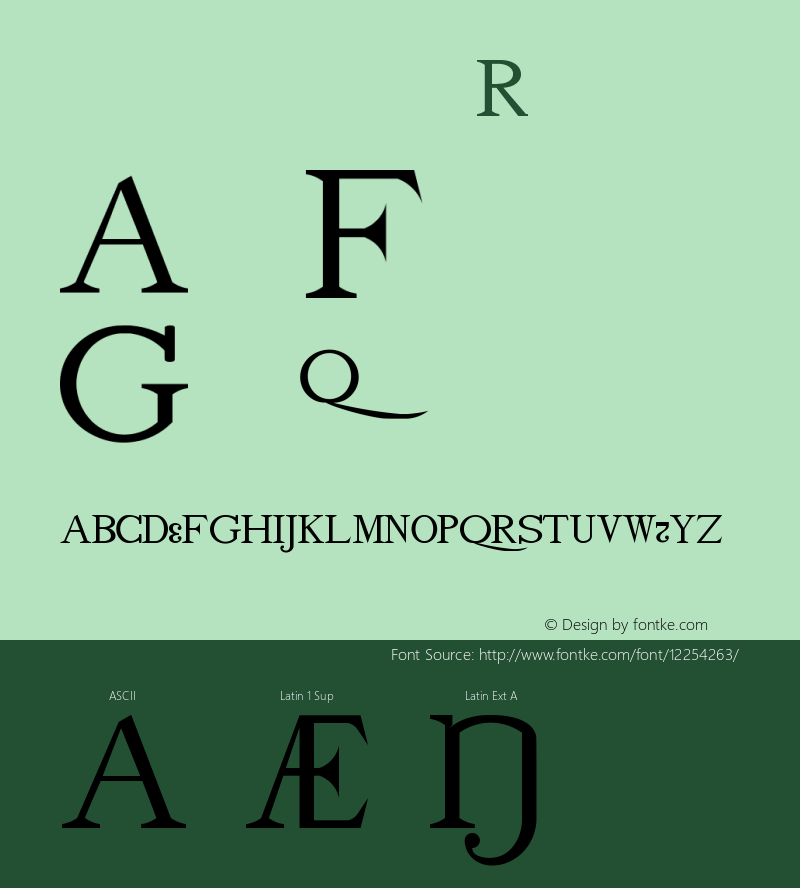 drmdoztcbx17 Regular Version 001.001 Font Sample