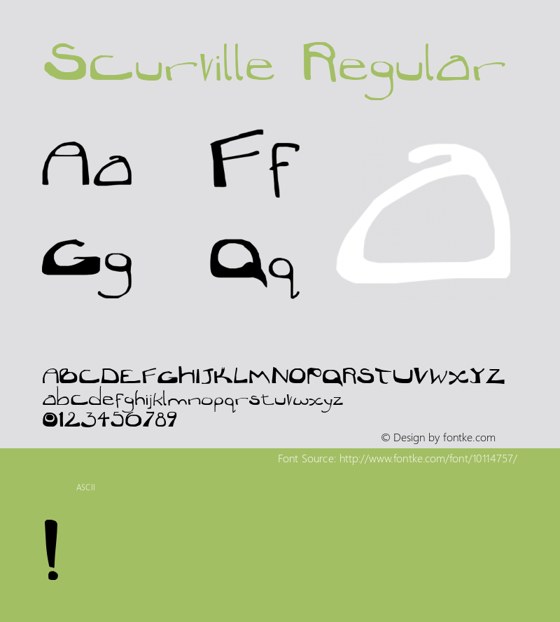 Scurville Regular 001.000 Font Sample