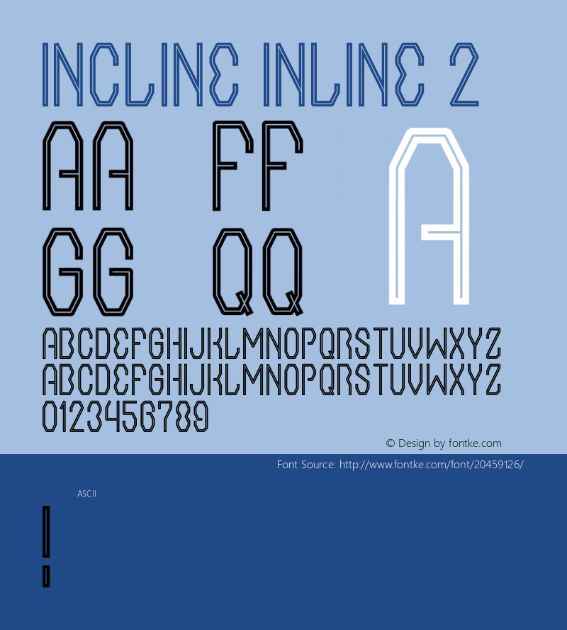 InCline INLINE 2 Version 1.001;Fontself Maker 1.1.0 Font Sample