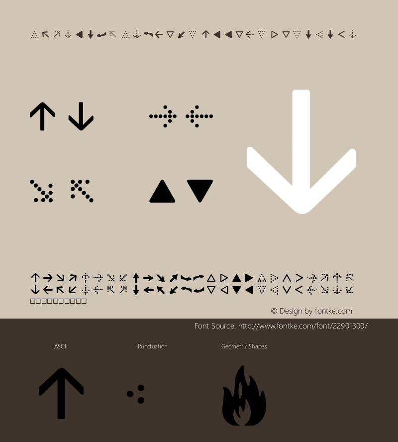 ScheringSymbols-ArrowsPosi Version 1.006 Font Sample