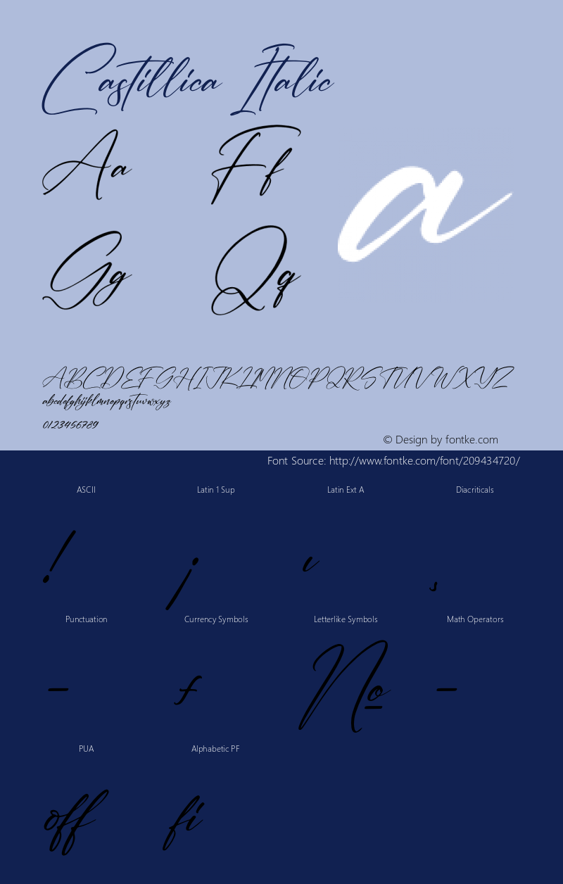 Castillica Italic Version 1.00;December 8, 2021;FontCreator 13.0.0.2680 64-bit图片样张