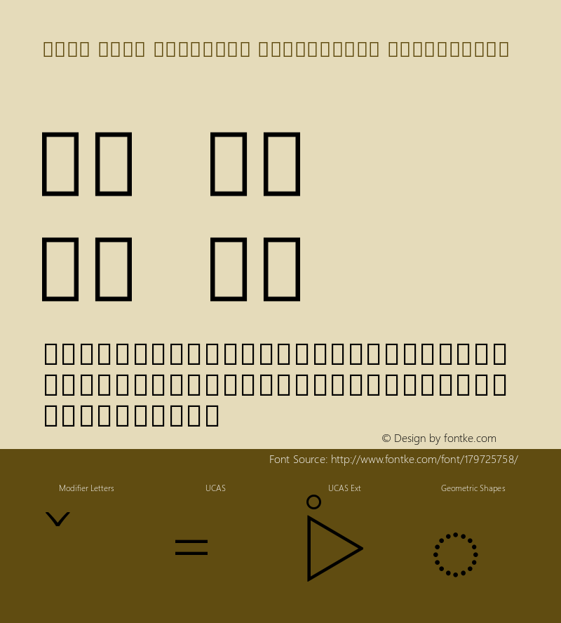 Noto Sans Canadian Aboriginal ExtraLight Version 2.001图片样张