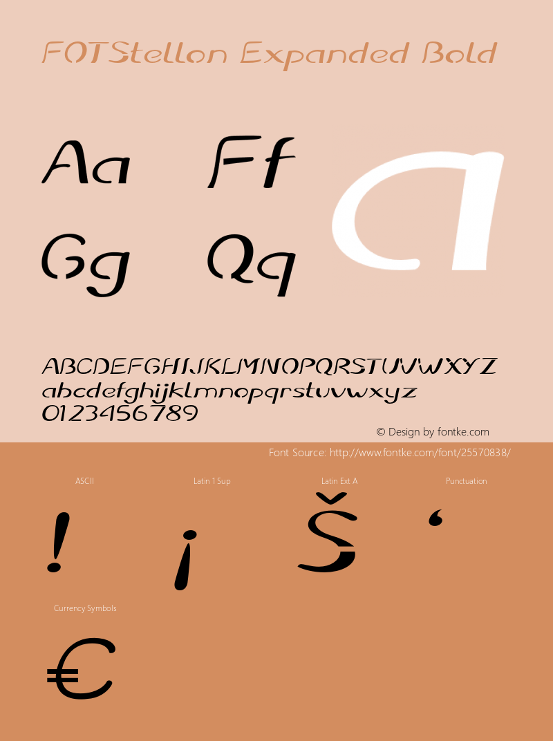 FOTStellon-ExpandedBold Version 1.000 Font Sample